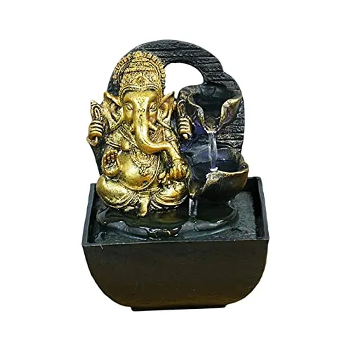 FASHIONMYDAY Ganesha Statues Indoor Tabletop Fountain Collectibles Decorative Gift 14cmx13.5cmx18cm Home and Garden | Home Decor | Figurines| Figurine