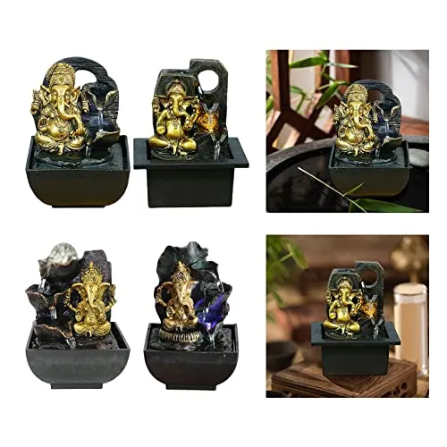 FASHIONMYDAY Ganesha Statues Indoor Tabletop Fountain Collectibles Decorative Gift 14cmx13.5cmx18cm Home and Garden | Home Decor | Figurines| Figurine