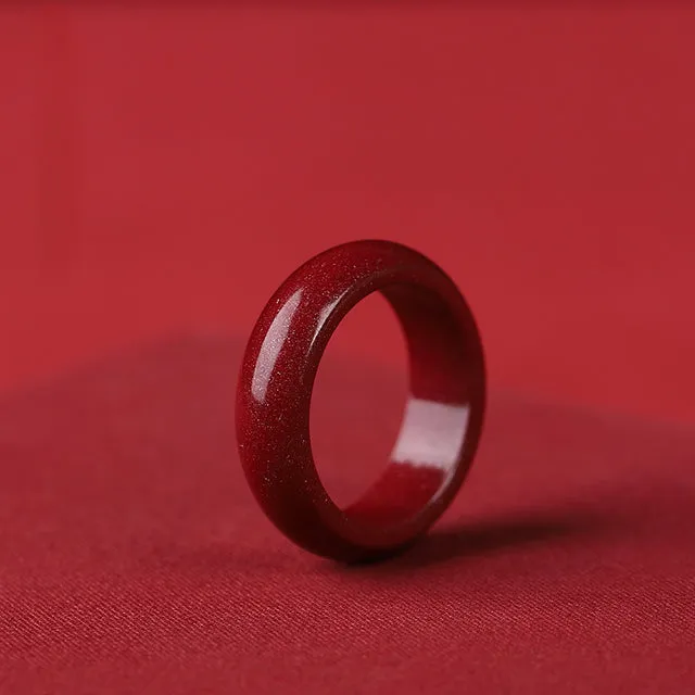 Feng Shui Cinnabar Ring Good Luck Chinese Fortune Ring