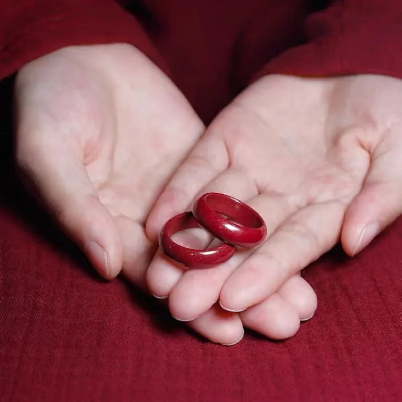 Feng Shui Cinnabar Ring Good Luck Chinese Fortune Ring