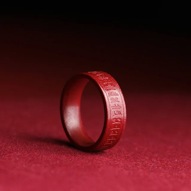 Feng Shui Cinnabar Ring Good Luck Chinese Fortune Ring