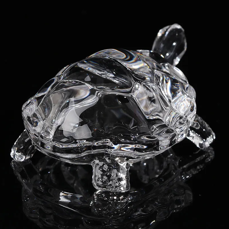 Feng Shui Crystal Tortoise Glass Turtle Chinese Feng Shui Decorations