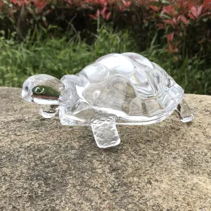 Feng Shui Crystal Tortoise Glass Turtle Chinese Feng Shui Decorations