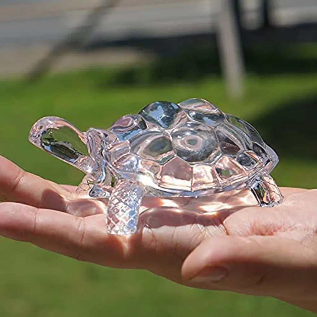 Feng Shui Crystal Tortoise Glass Turtle Chinese Feng Shui Decorations