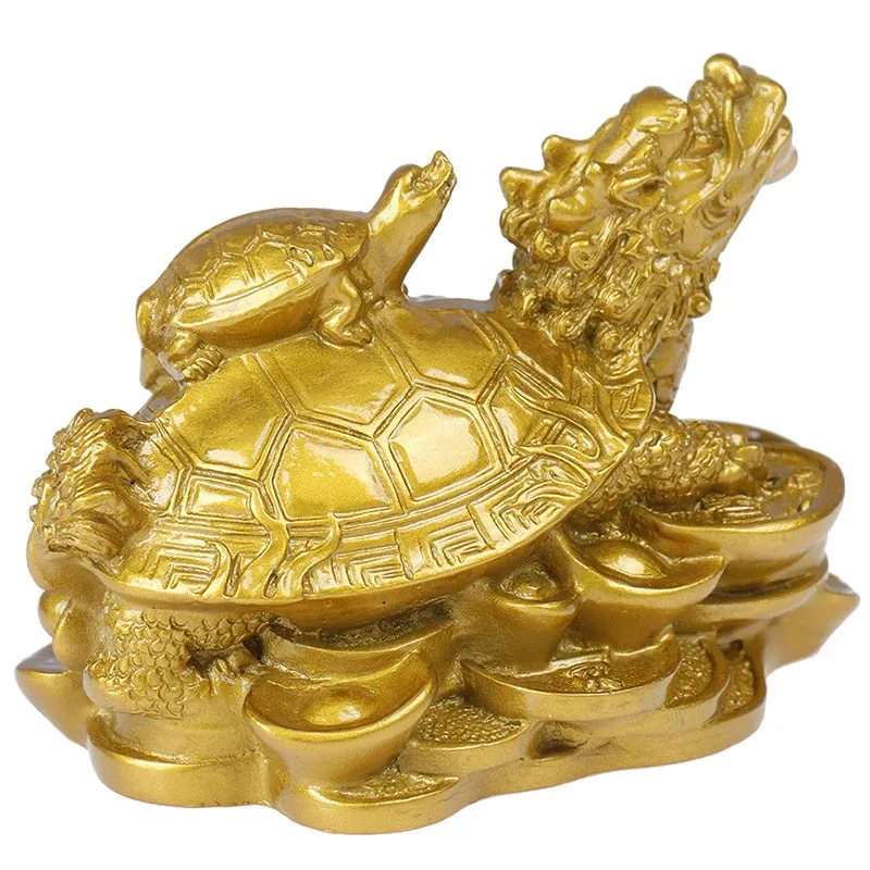 Feng Shui Dragon Tortoise Statue Chinese Good Luck Dragon Statue