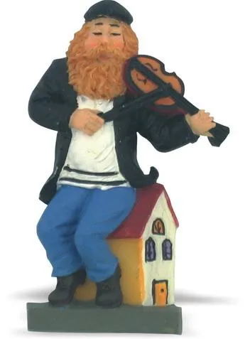 Fiddler on the Roof Figurine - A Musical Masterpiece.  Kleizmers Jewish Gift.