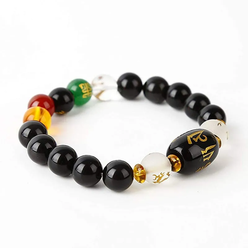 Five Element Wealth Prosperity Bracelet Feng Shui Lucky Charm Chinese Good Luck Bead Bracelet