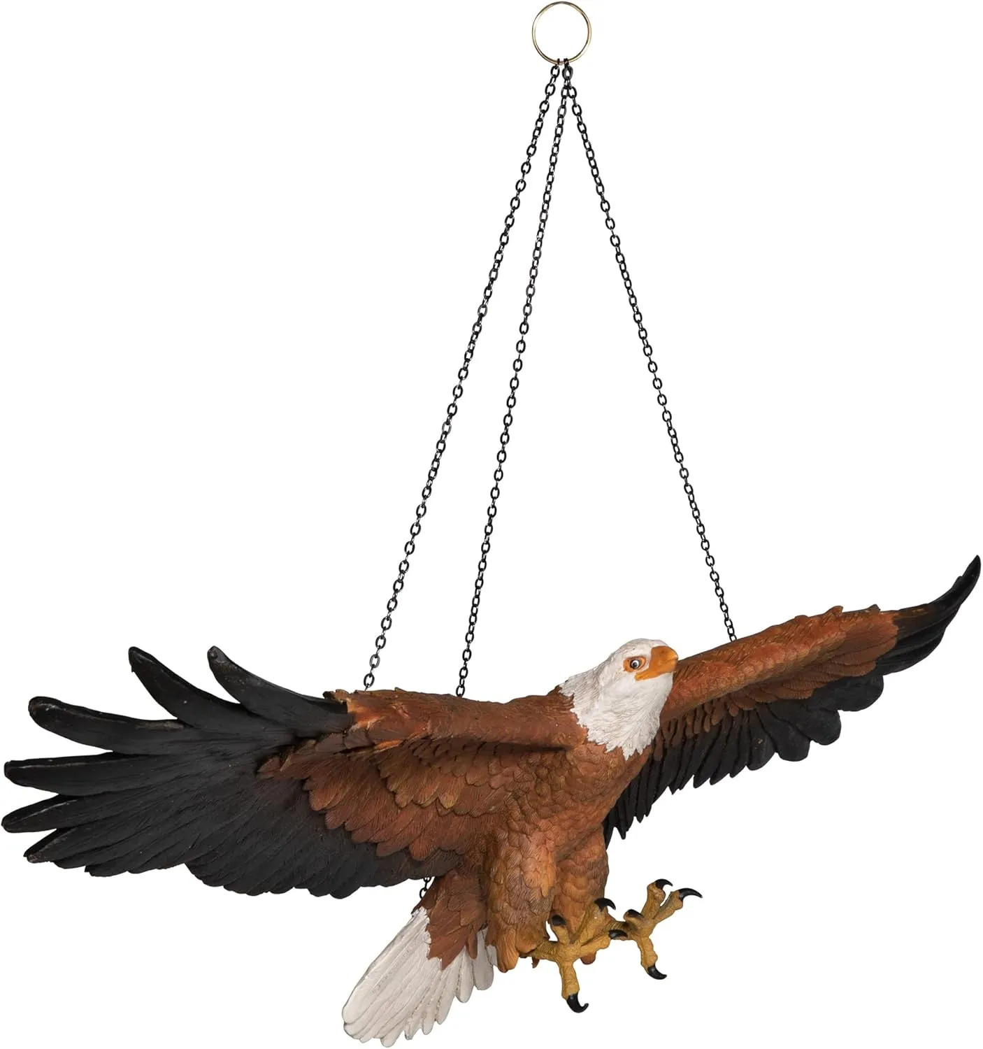 Flight of Freedom American Bald Eagle Hanging Bird Statues, 19 Inch, Set of Two