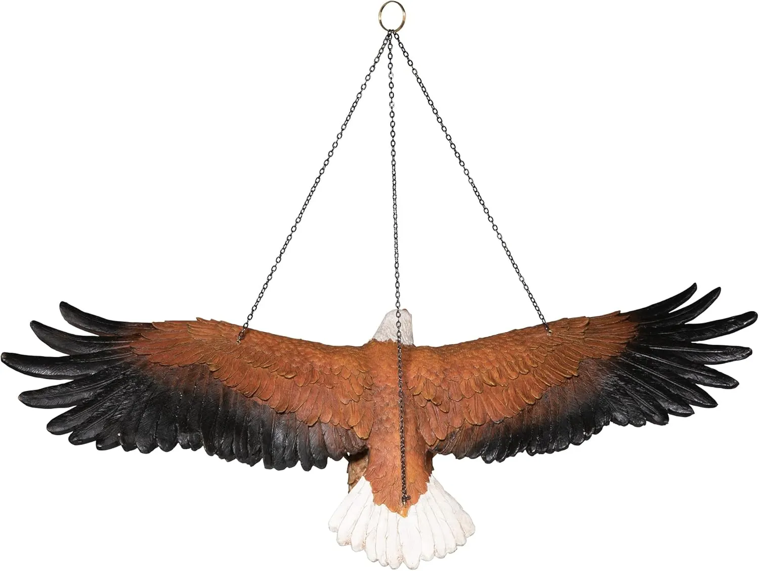 Flight of Freedom American Bald Eagle Hanging Bird Statues, 19 Inch, Set of Two