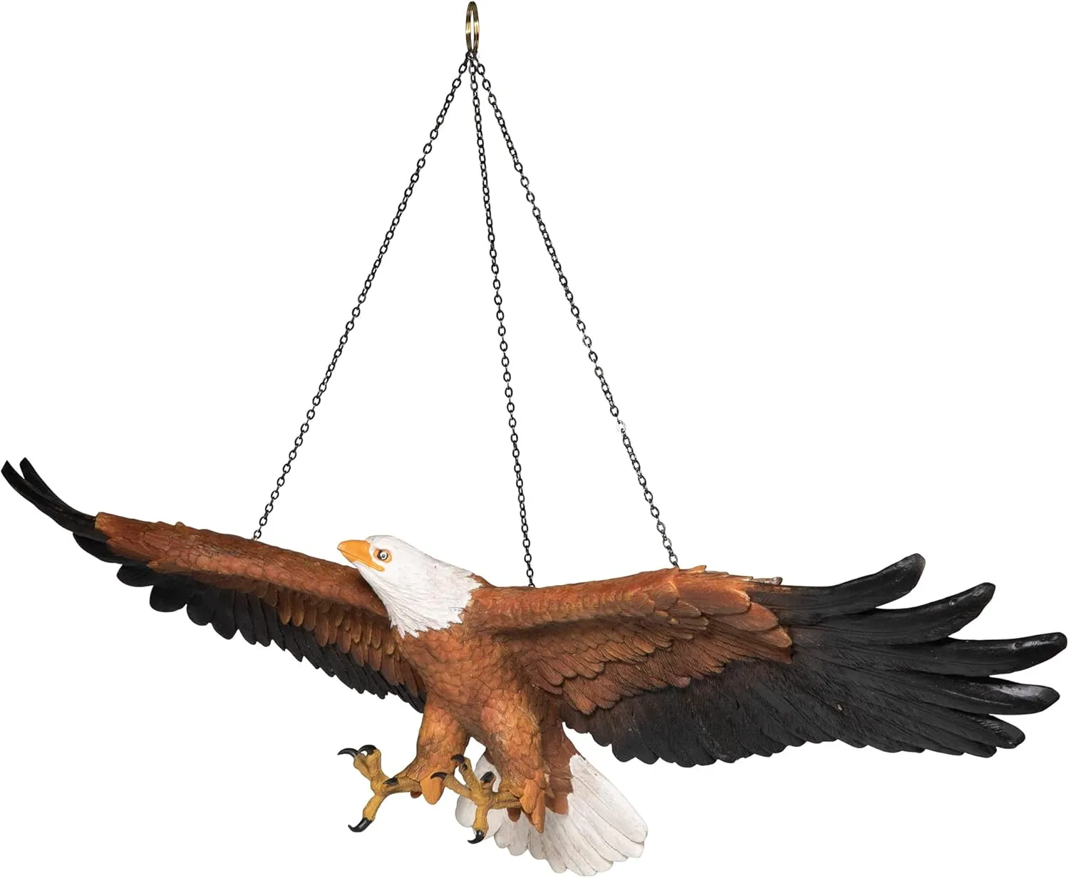 Flight of Freedom American Bald Eagle Hanging Bird Statues, 19 Inch, Set of Two