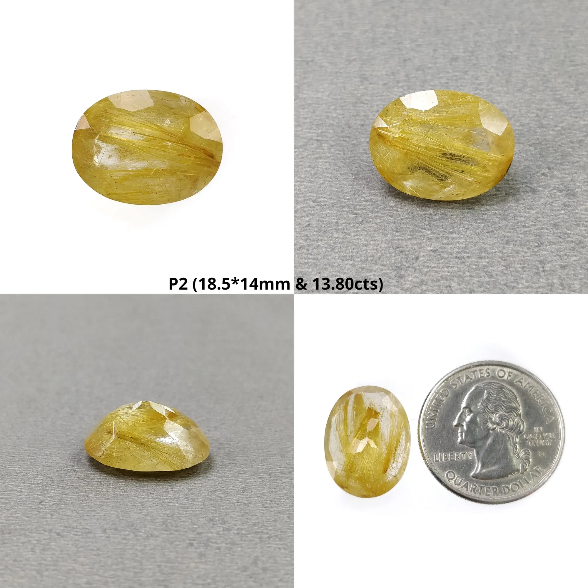 GOLDEN RUTILE QUARTZ Gemstone Normal Cut : Natural Untreated Unheated Rutile Oval Shape