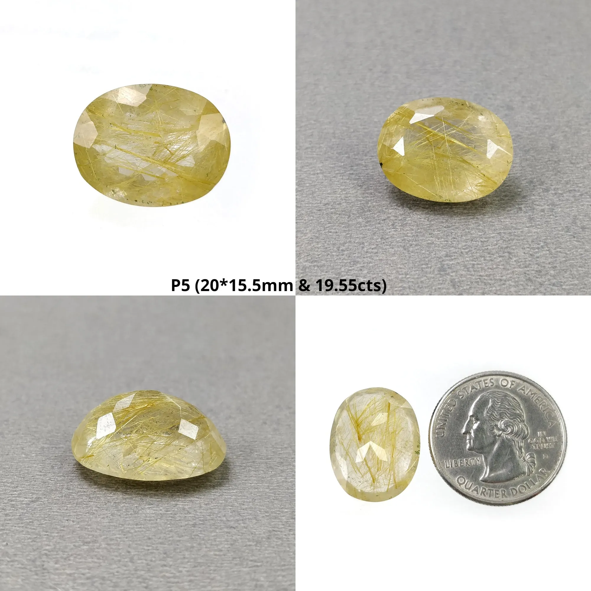 GOLDEN RUTILE QUARTZ Gemstone Normal Cut : Natural Untreated Unheated Rutile Oval Shape