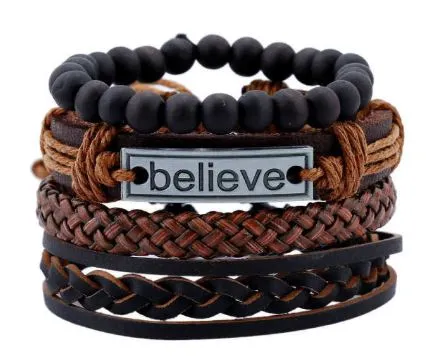 Handmade High-Quality Evil Eye Wrap Bracelets Protective Luck Symbolic Leather Layered Bracelet Wristbands