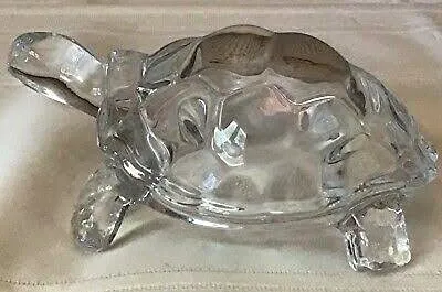 HappinessHills Crystal Turtle Tortoise, Good Luck Best Gift for Career & Luck Wealth Sign Statue, Vastu, Showpiece (Transparent) 1 pcs 9 x 9 x 9cm, Pack of 1 pcs