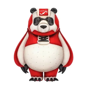 HiPlay Fools Paradise, Kakkoii Taiketsu Panda 23, H26cm Statue Figurine