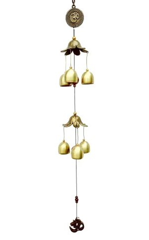 Jamboree Feng Shui Home Positive Energy Om Vastu Brass Windchime (60 Cms Approx)