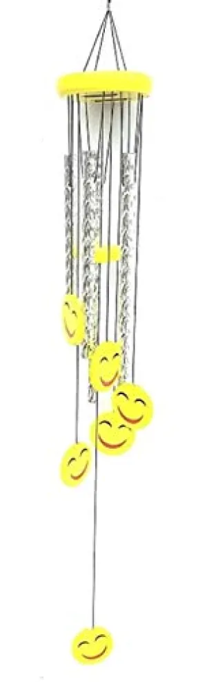 LOVE KART Wind Chime Hanging Smiley Wood Vastu Feng Shui/Love Wind Chime for Home/Home Decor, Balcony, Garden and Gallery Bedroom/Gift with Good Sound Quality Positive Energy Good Luck - 30 Inch