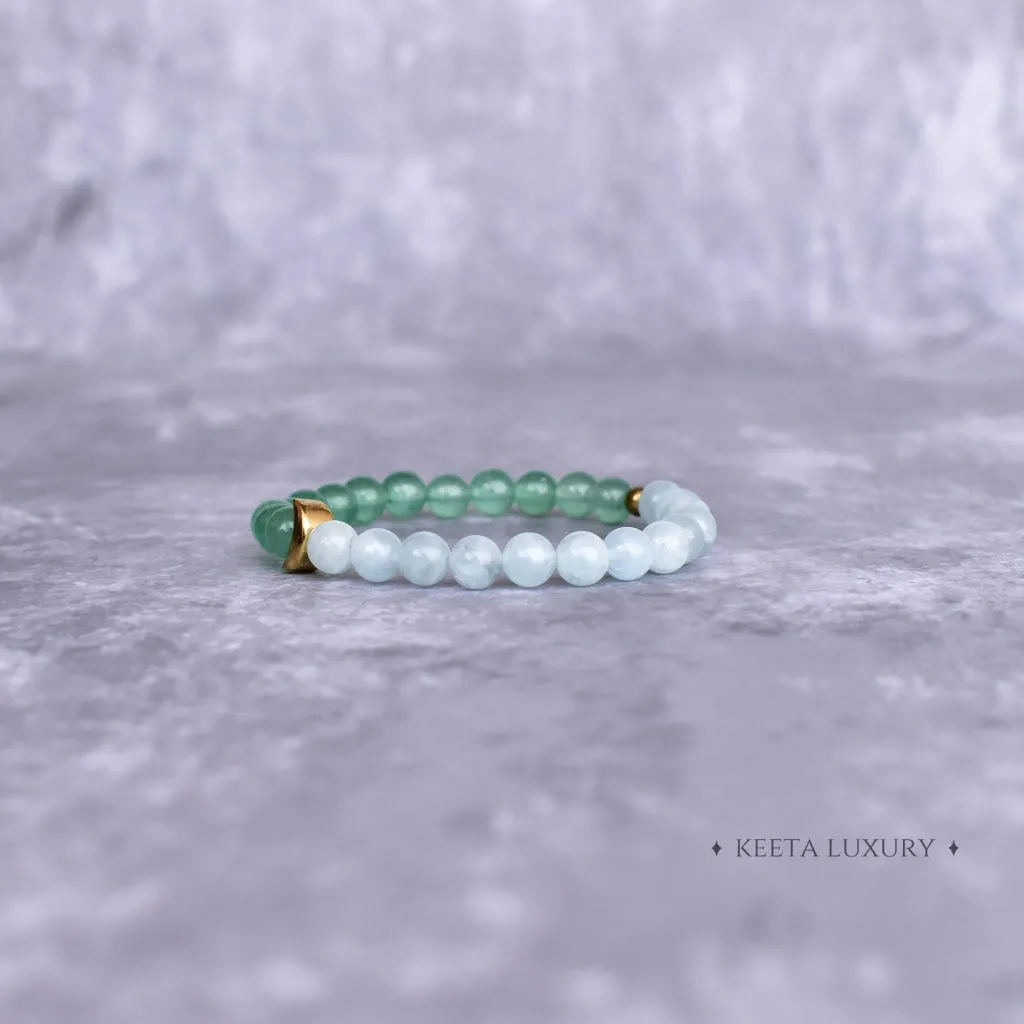 Lunar - Green Aventurine & Blue Lace Agate Bracelet