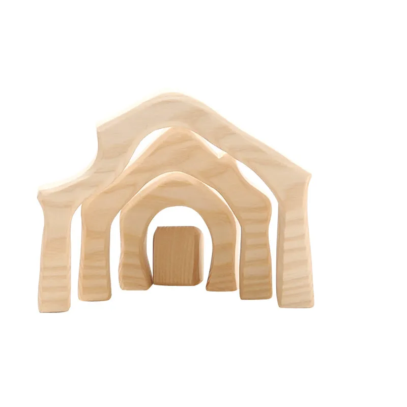 Mini Nativity Stable, small, 4 pieces