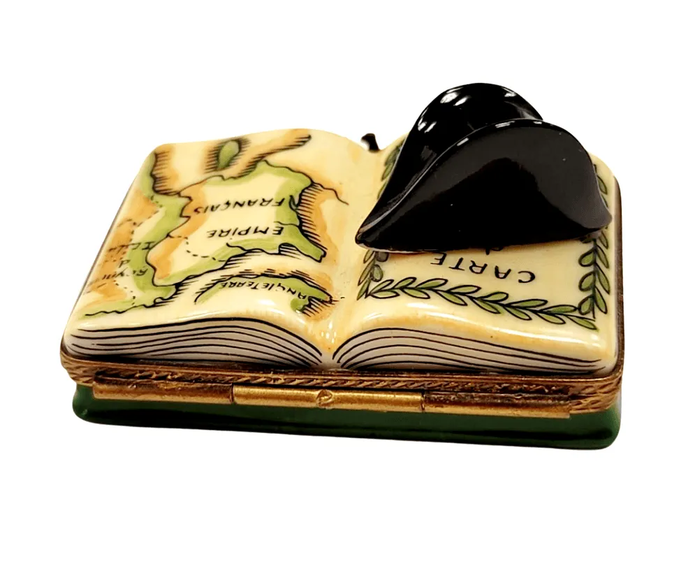 Napolean French Military Hat on Book Map