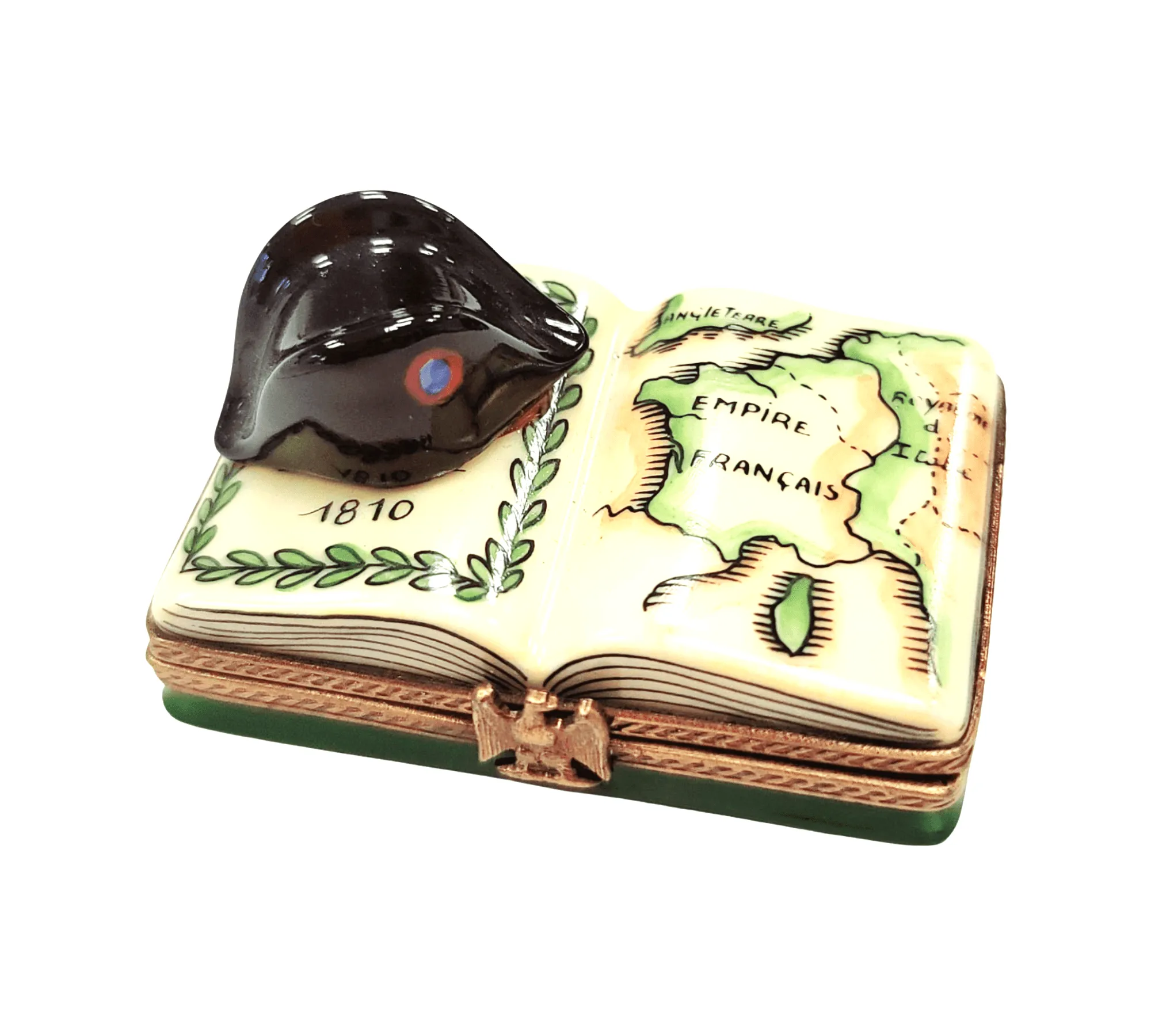 Napolean French Military Hat on Book Map