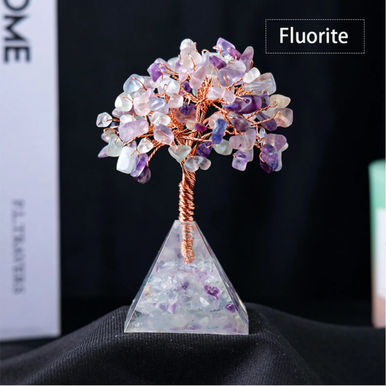 Natural Crystal Fortune Tree Pyramid