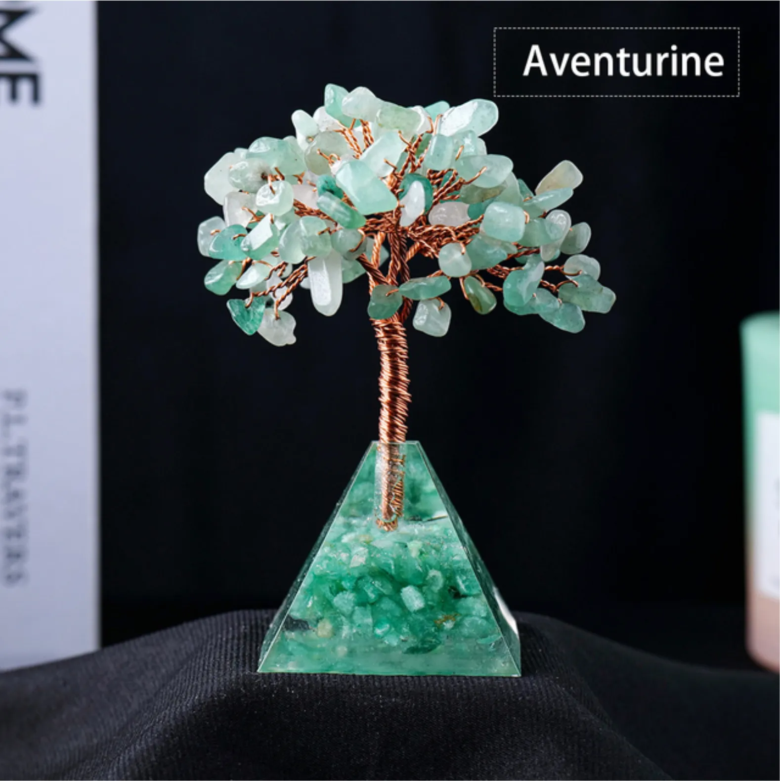 Natural Crystal Fortune Tree Pyramid