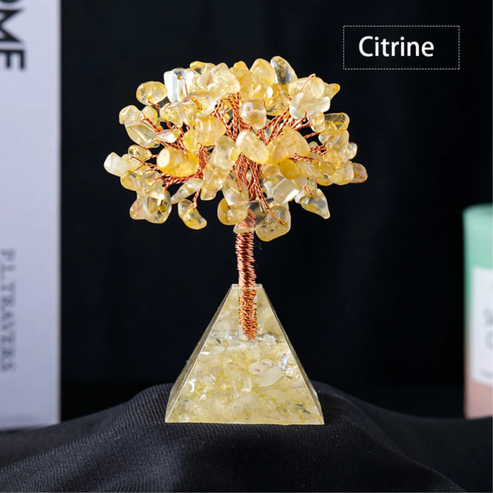 Natural Crystal Fortune Tree Pyramid