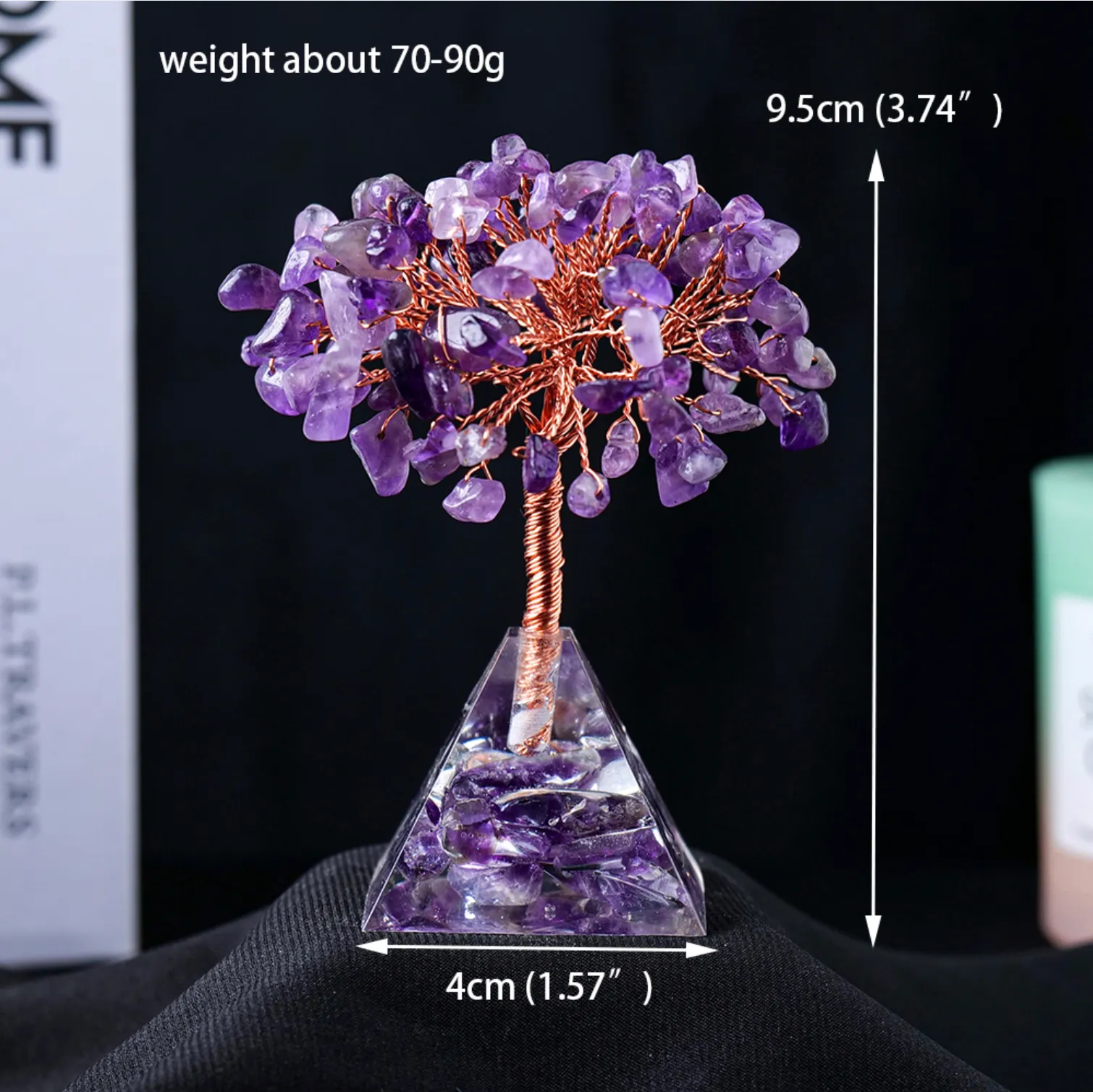 Natural Crystal Fortune Tree Pyramid