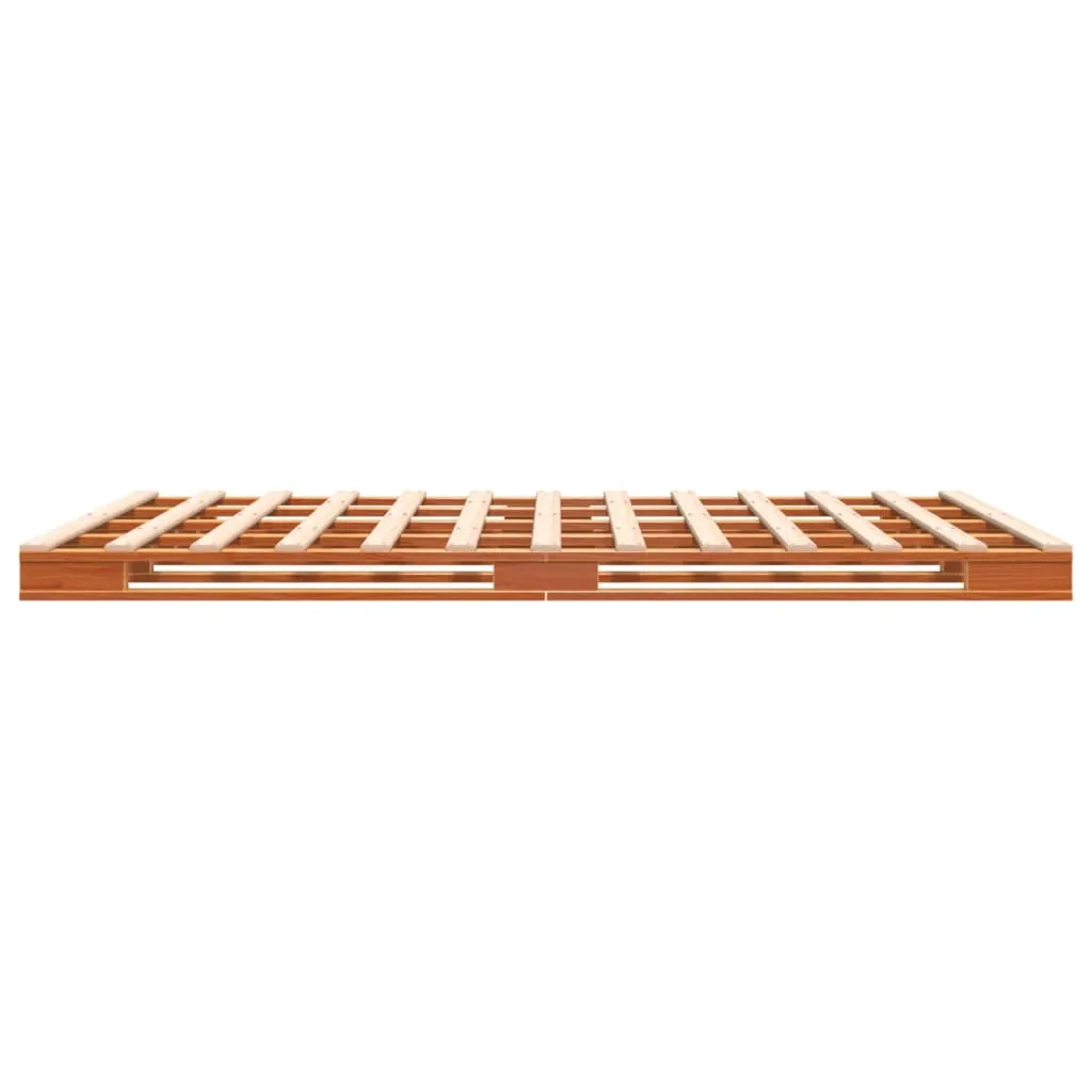 Pallet Bed without Mattress Wax Brown 140x200 cm Solid Wood Pine