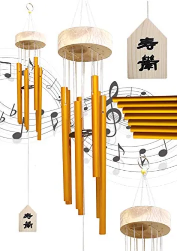 Plus Value Metal Feng Shui Vastu Windchime 7 Pipes Rods for Positive Vibrations Energy Flow at Home, Office, Garden (Balcony, Bedroom, Window, Indoor & Outdoor Decoration, Peaceful Sound)