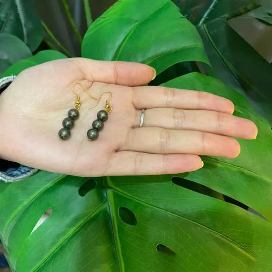 Pyrite Beads Earrings