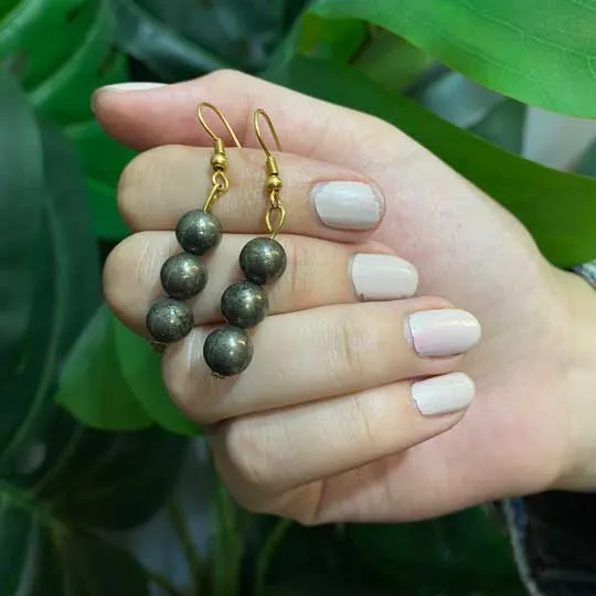 Pyrite Beads Earrings