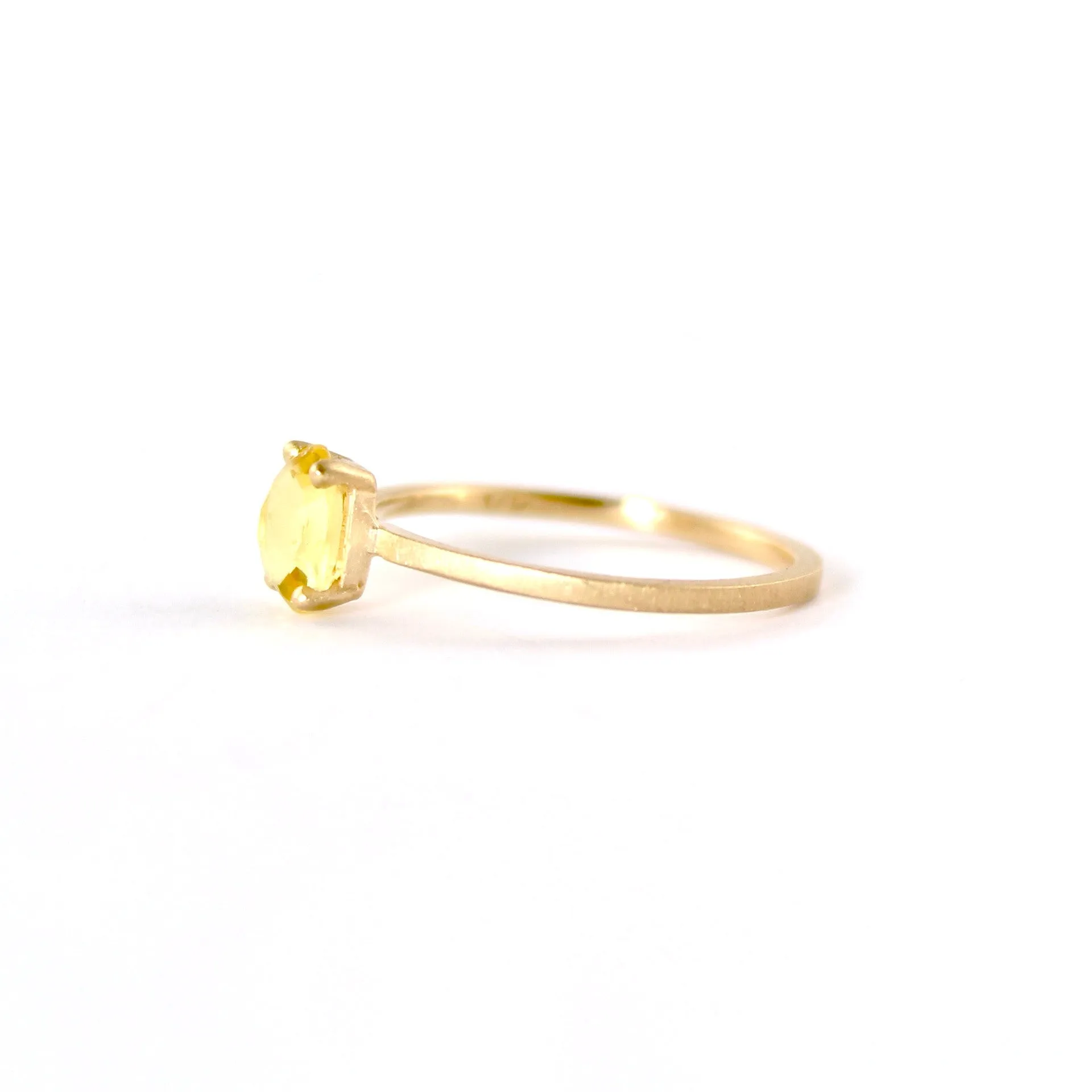 Stacking Stone with Golden Beryl Ring by Dawes Designs