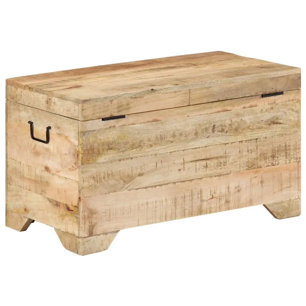 Storage Chest Solid Rough Mango Wood