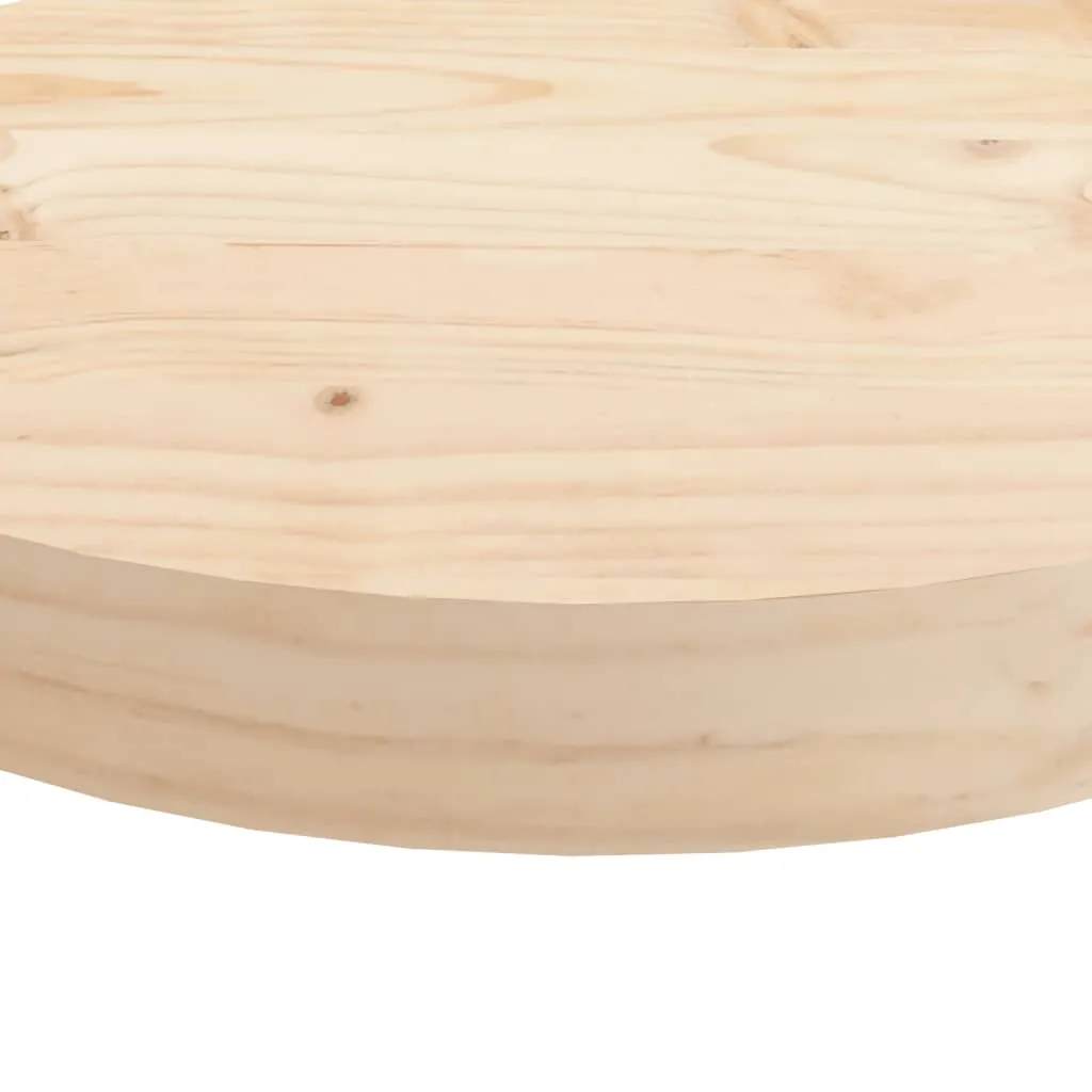 Table Top Round Ø90x3 cm Solid Wood Pine