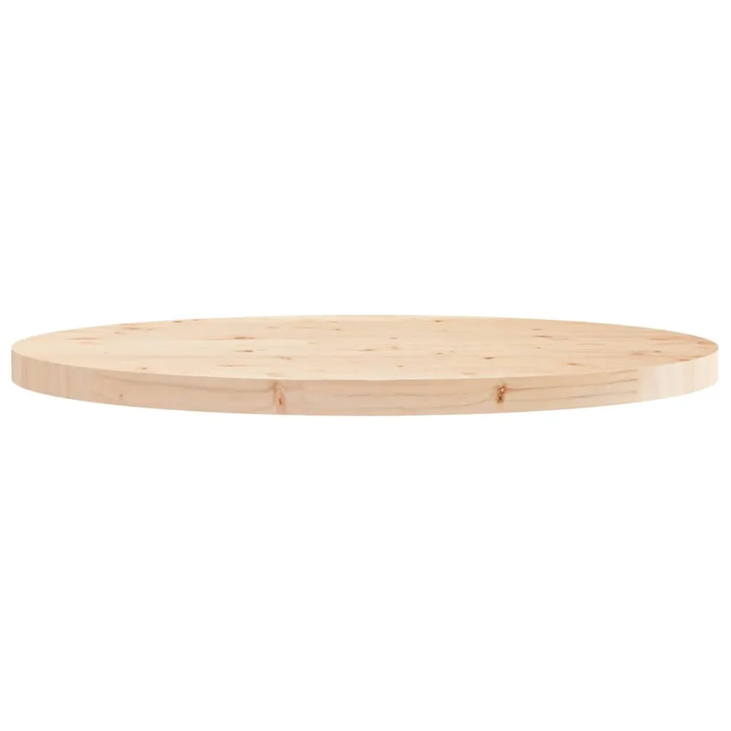 Table Top Round Ø90x3 cm Solid Wood Pine