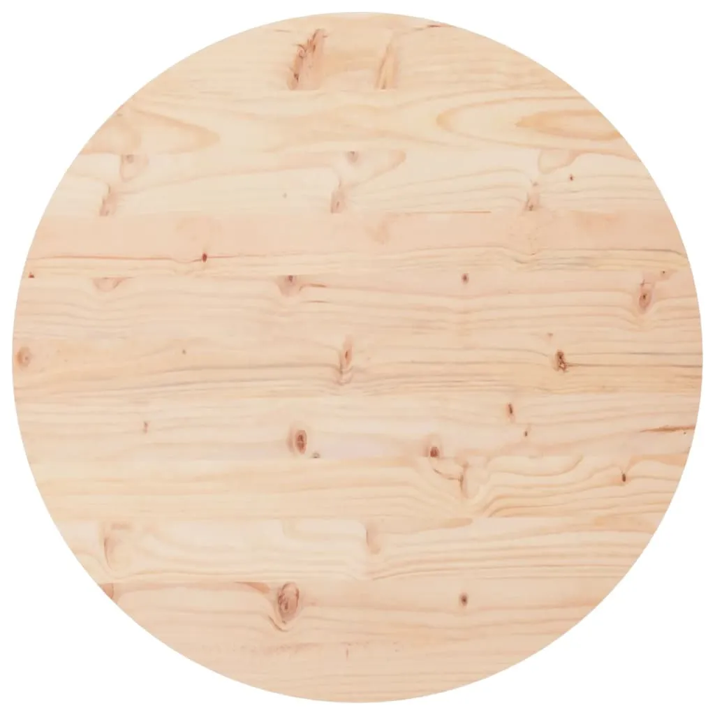 Table Top Round Ø90x3 cm Solid Wood Pine