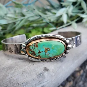 Turquoise and Tree Cuff