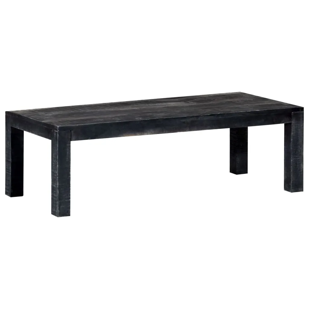 vidaXL Coffee Table Black 110x50x35 cm Solid Mango Wood