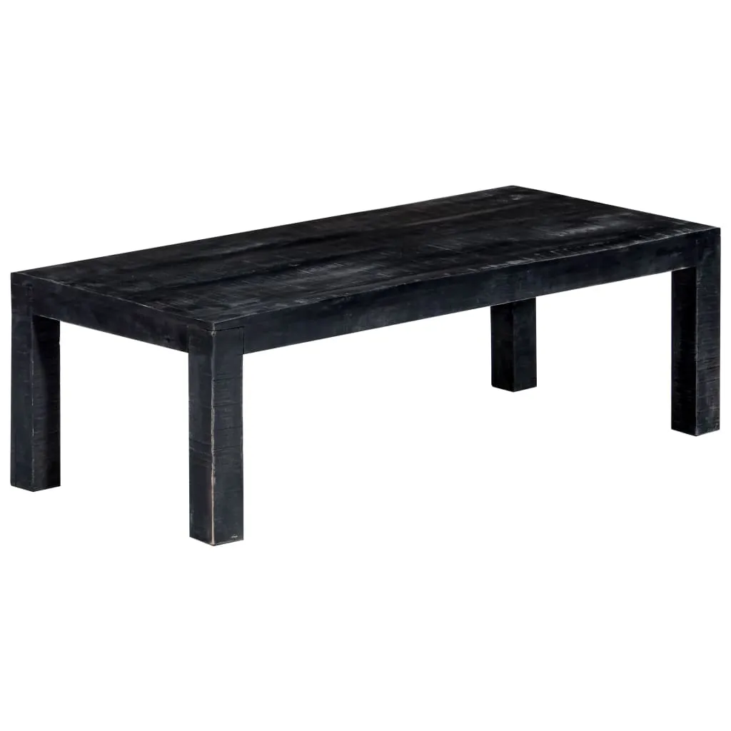 vidaXL Coffee Table Black 110x50x35 cm Solid Mango Wood