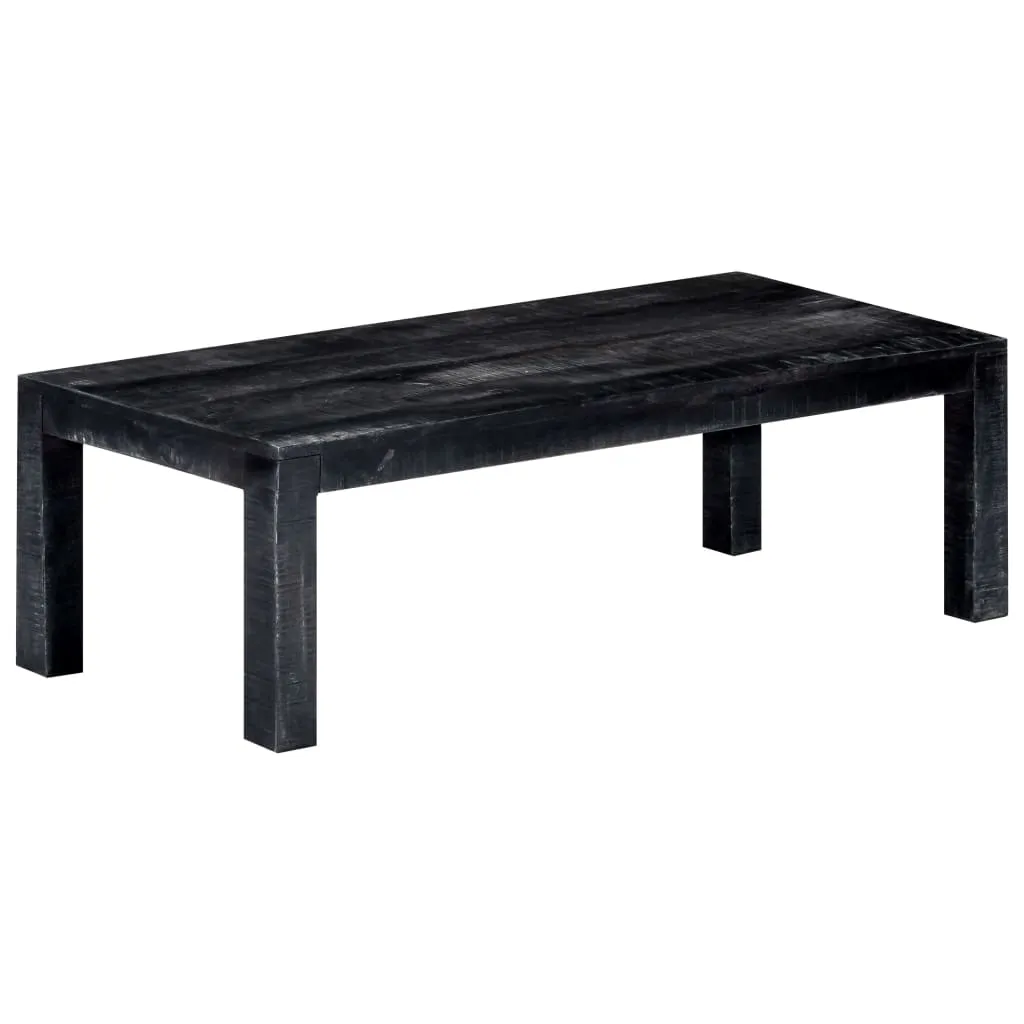 vidaXL Coffee Table Black 110x50x35 cm Solid Mango Wood